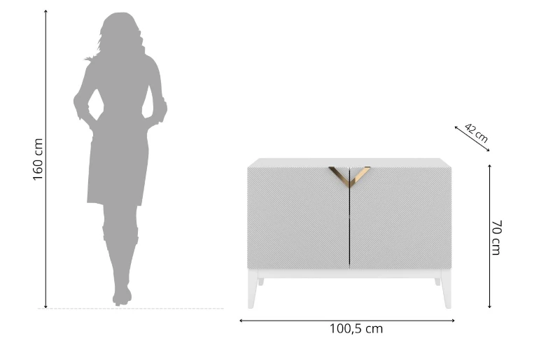 Sideboard weiß modern 100 cm