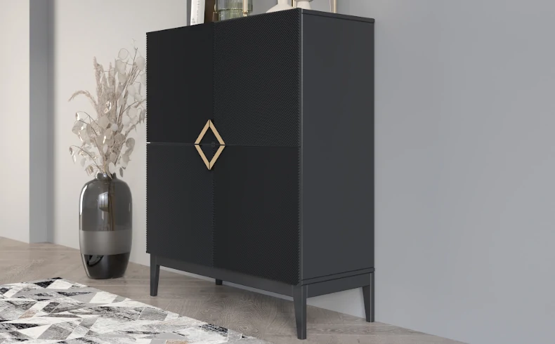 Sideboard schwarz Holz modern