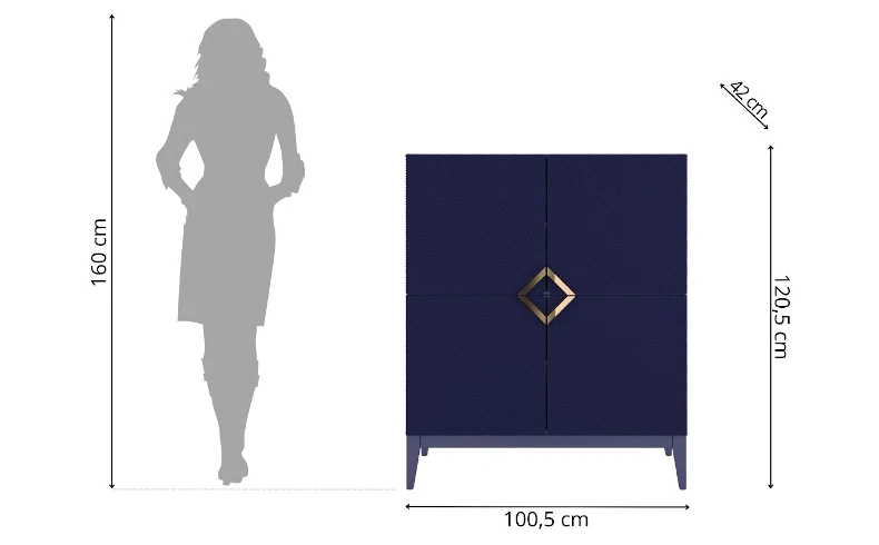 Sideboard marineblau modern