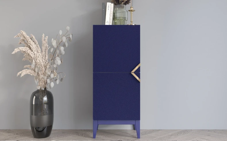 Holzkommode marineblau 50 cm breit