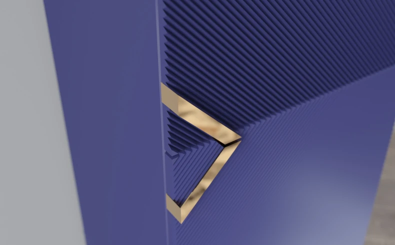 kleine Kommode marineblau Holz