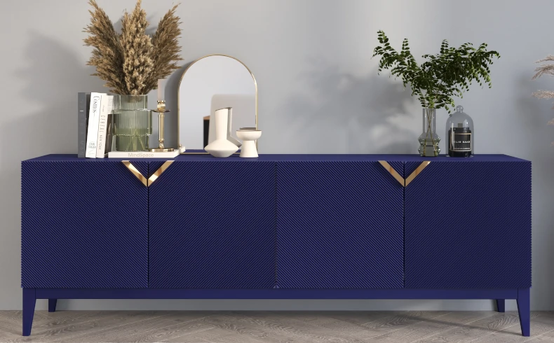 Kommode blau 200 cm