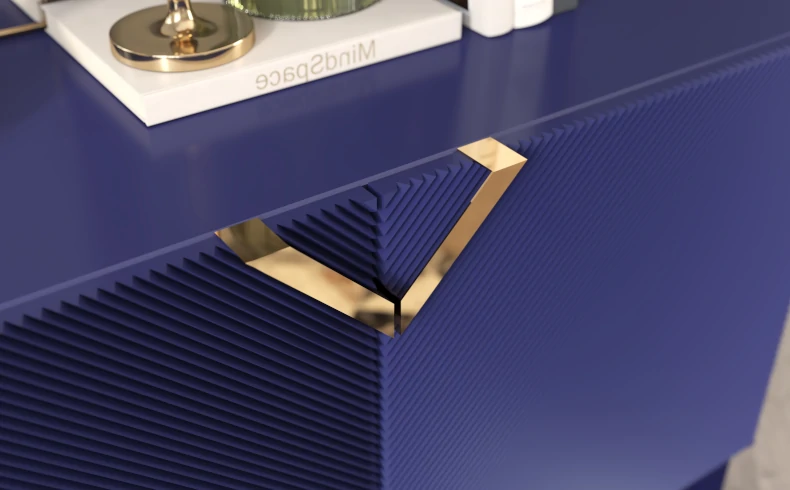 Kommode blau Wohnzimmer modern