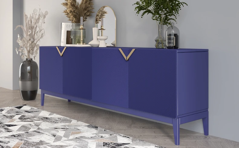 Sideboard 200 cm blau