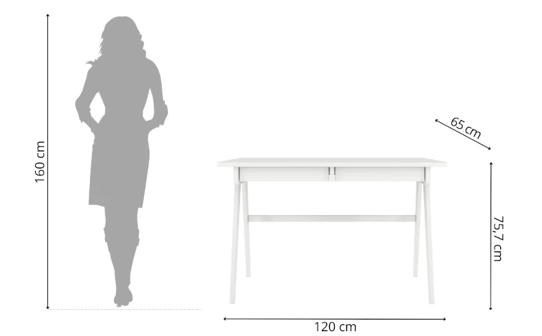 Schminktisch weiß mit Schubladen