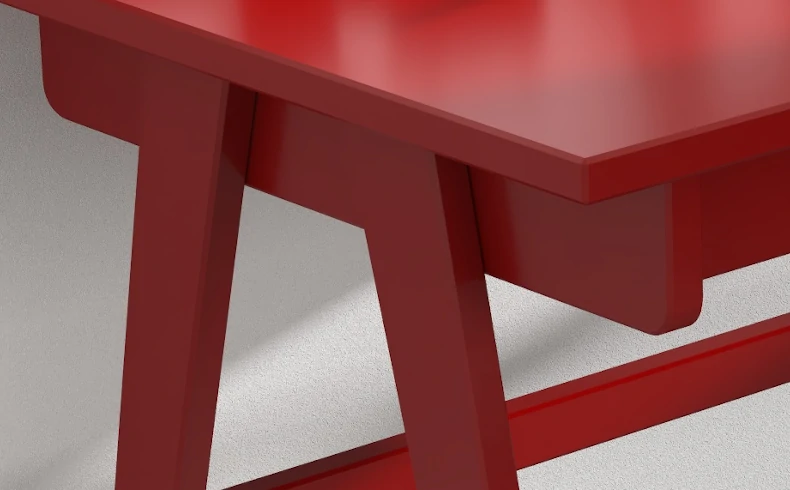 Frisiertisch rot modern