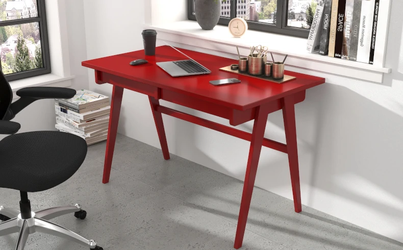 Schreibtisch rot modern
