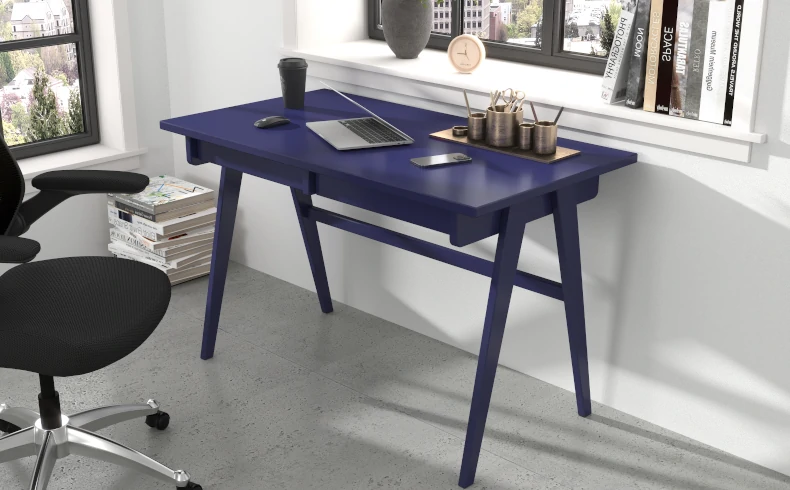 Schreibtisch blau modern