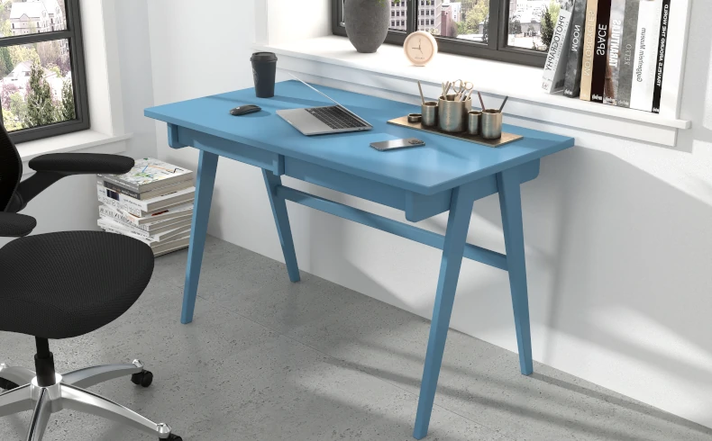 Schreibtisch blau modern