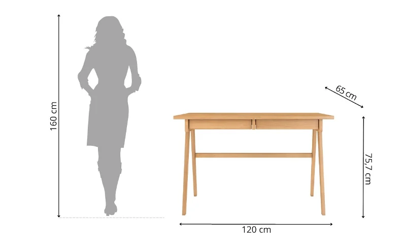 Schminktisch Holz mit Schubladen