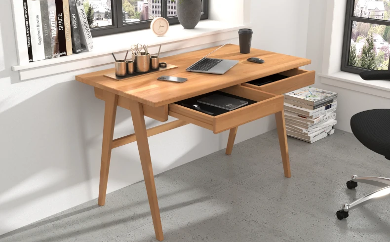 Schreibtisch Holz modern