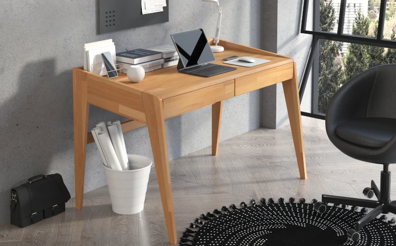 Schreibtisch Holz 125 cm