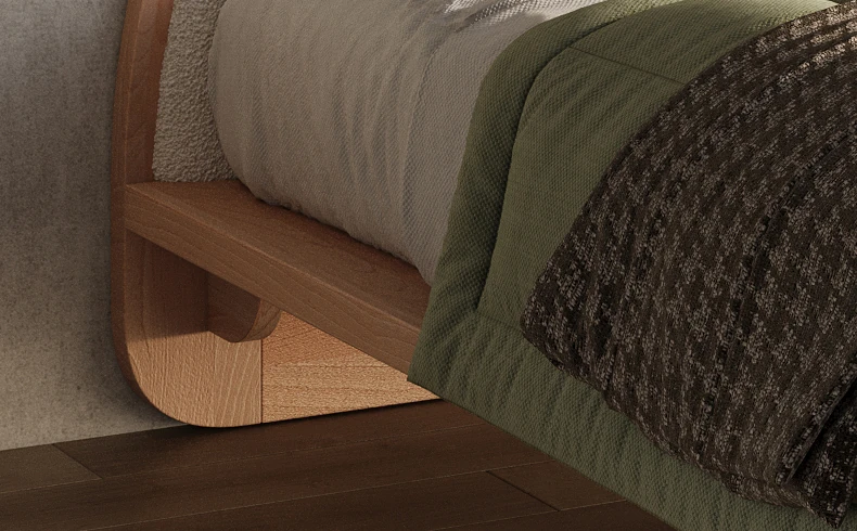 Schwebebett Buchenholz Japandi Stil