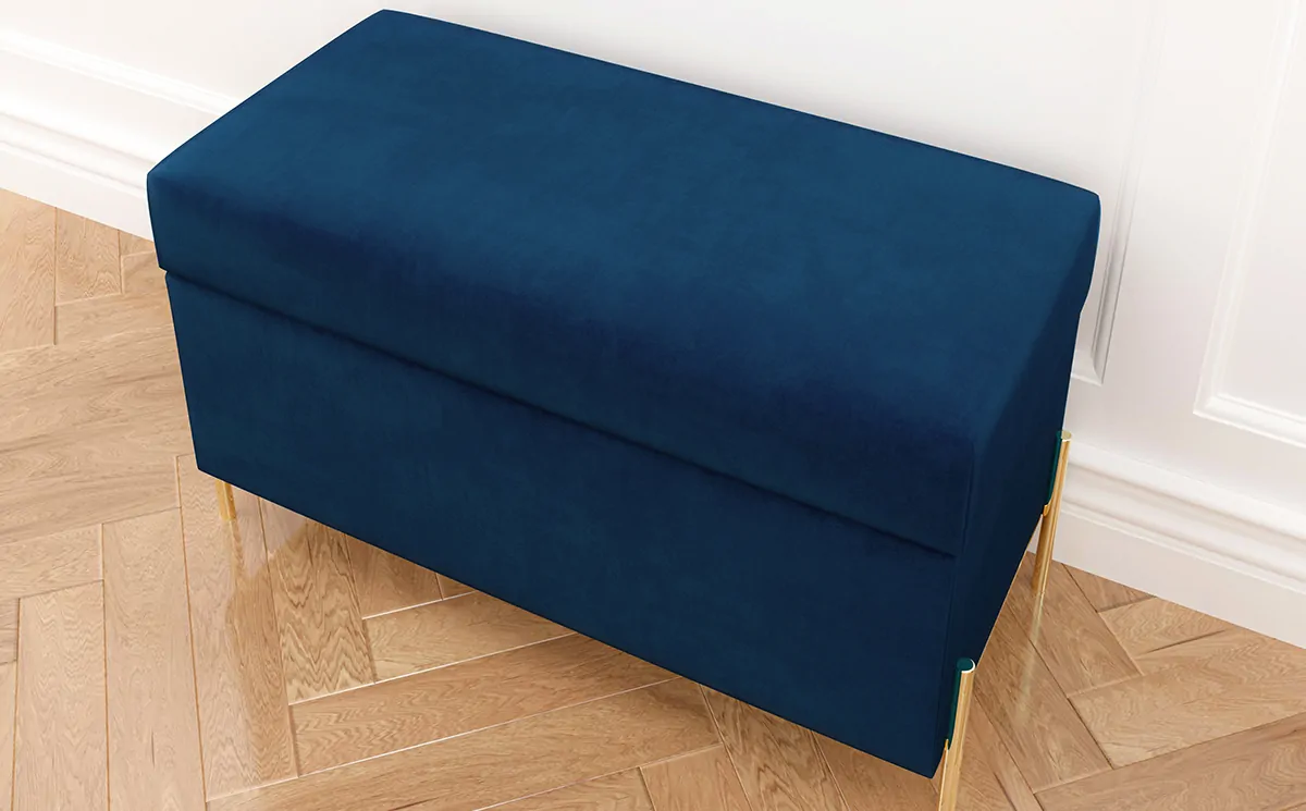 Sitztruhe blau 80 cm