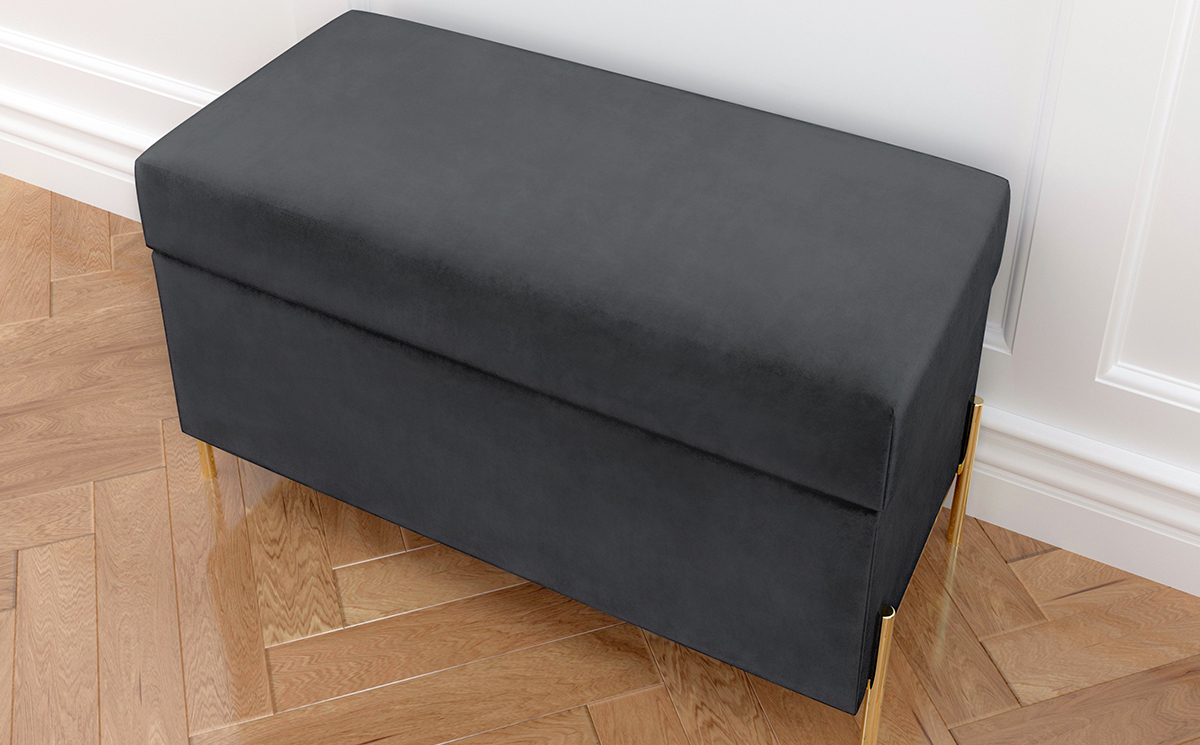 Sitztruhe grau 80 cm