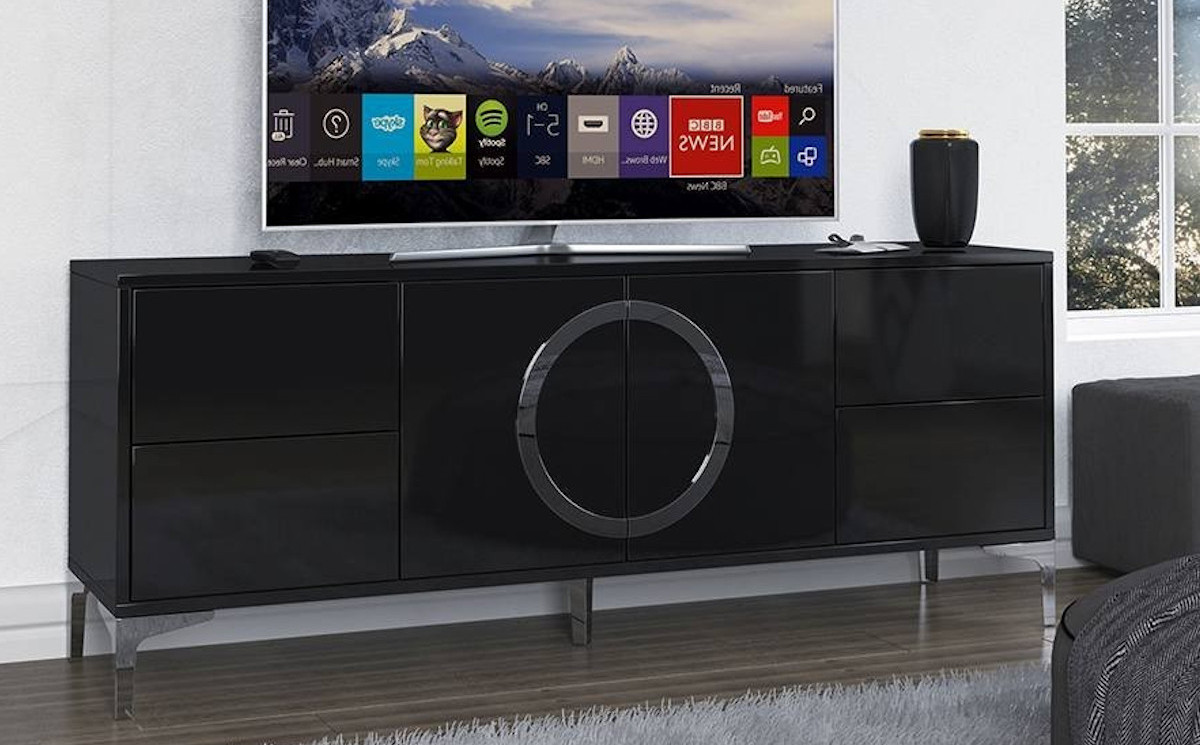 TV Schrank schwarz hochglanz