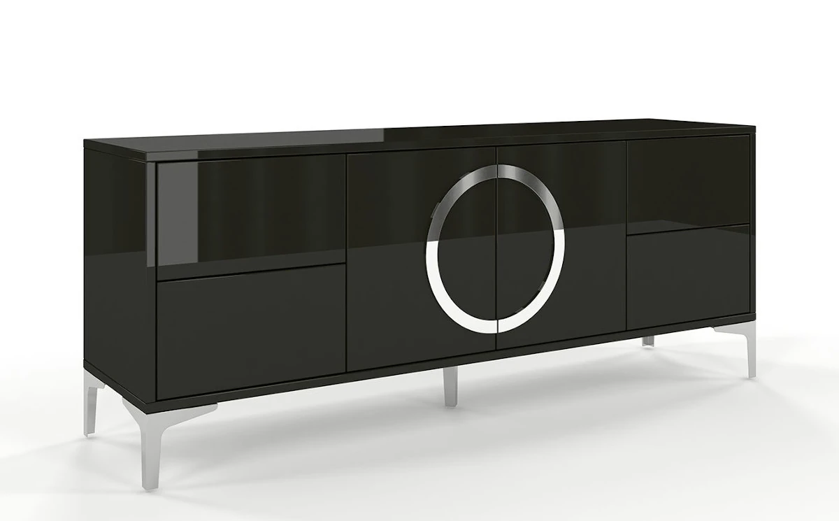 TV Lowboard schwarz modern Wohnzimmer