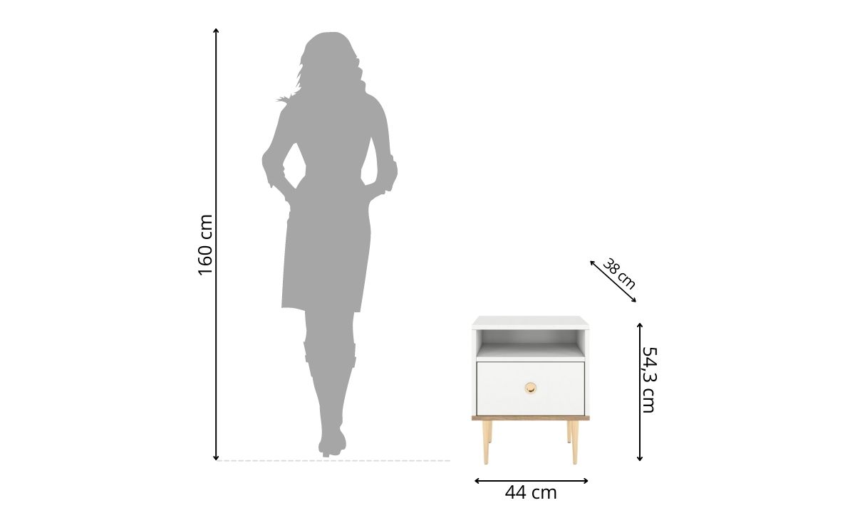 Nachttisch weiß modern Schlafzimmer