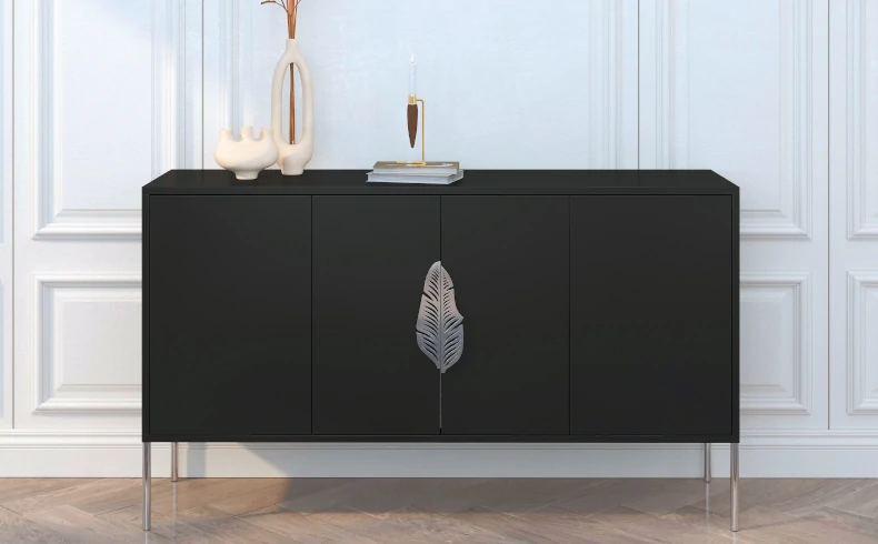 Kommode schwarz 140 cm