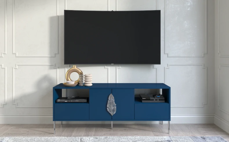 TV Lowboard blau 140 cm