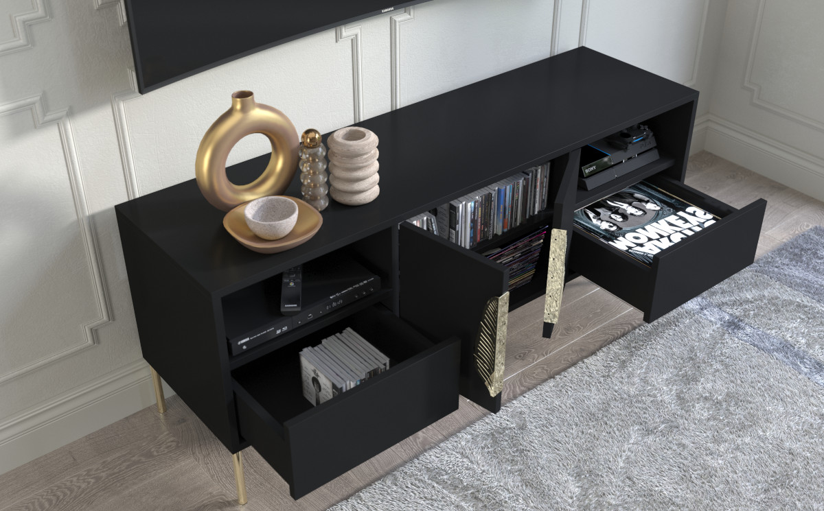 TV Schrank schwarz modern