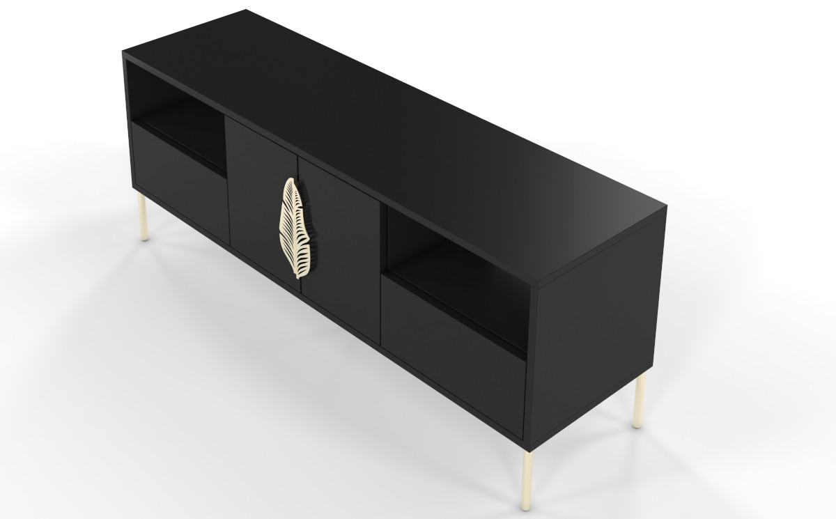 Fernsehtisch schwarz 140 cm