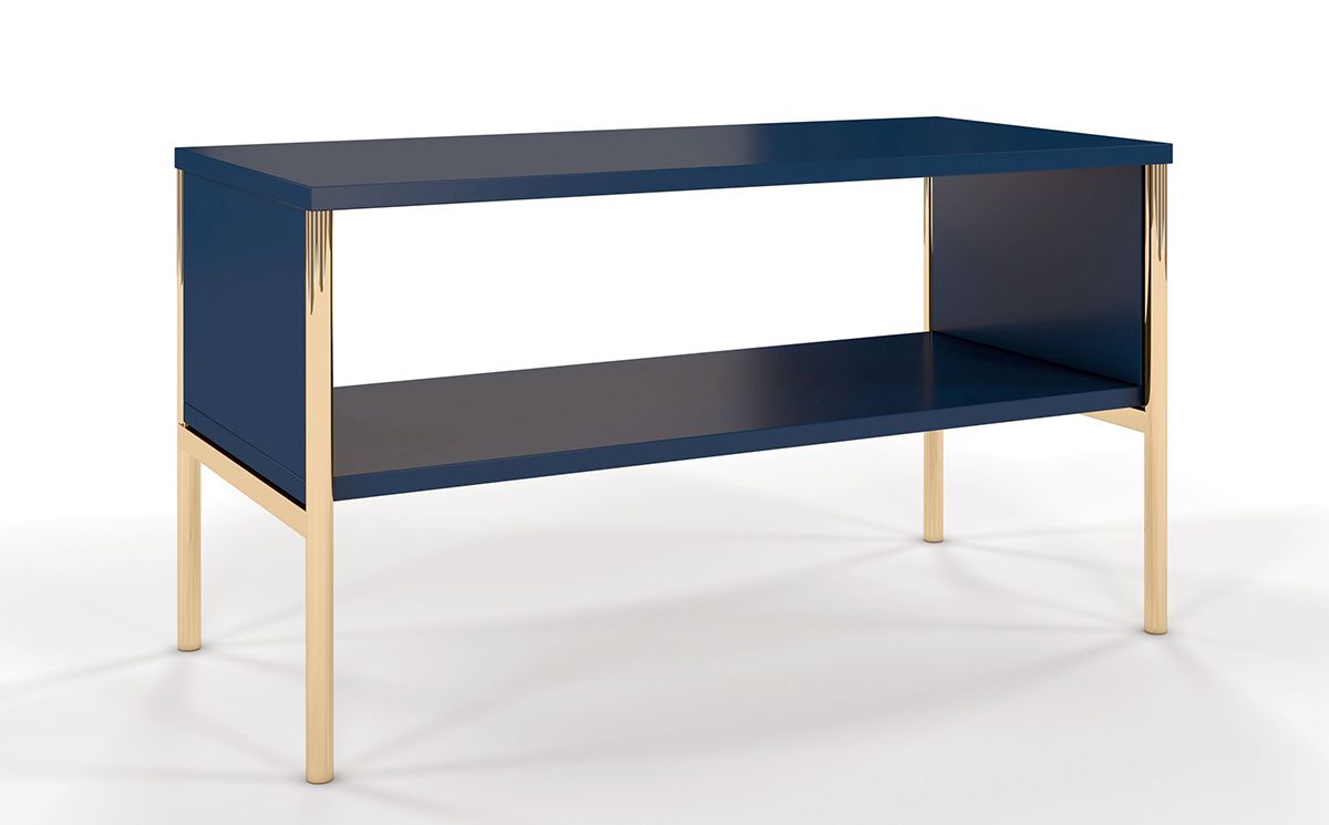 Wohnzimmertisch blau gold
