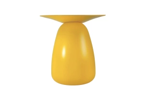 Holztisch Kayani Baobab 34 in verschiedene Farben / Höhe 34 cm / Gelb