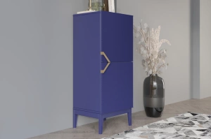 Holzkommode Visby Demi High 2D / 50,5 Cm / Marineblau