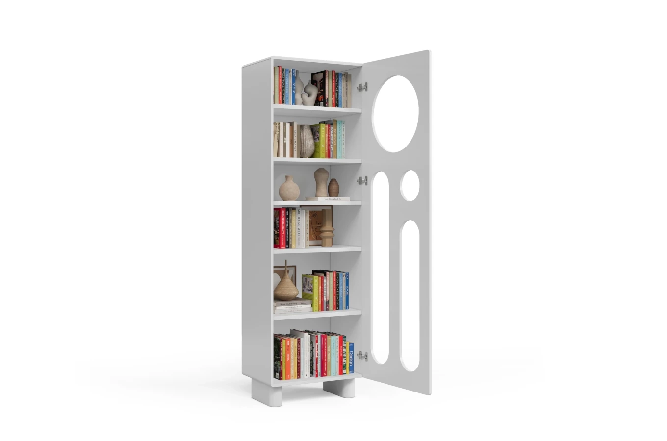 Modernes Regal mit durchbrochenen Fronten Skandica Oko / 60 cm / Weiß