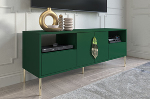 Skandica Merlin Tv-Schrank Mit Goldenen Details / 138 Cm / Grün