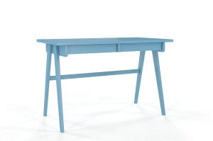 Schreibtisch / Schminktisch mit Schubladen aus Holz Visby Edda / Pastellblau