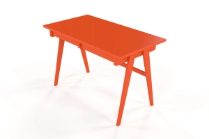 Schreibtisch / Schminktisch mit Schubladen aus Holz Visby Edda / Orange