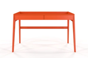 Schreibtisch / Schminktisch mit Schubladen aus Buchenholz Visby Lisa / Orange