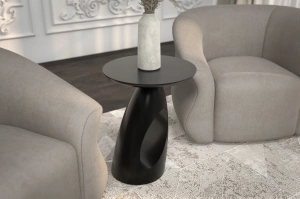 Holztisch Kayani Island verschiedene Farben / Höhe 40 cm / Schwarz