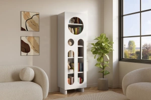 Modernes Regal mit durchbrochenen Fronten Skandica Oko / 60 cm / Weiß