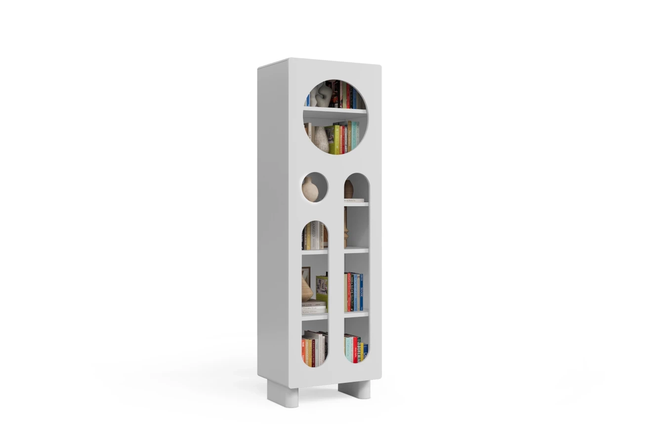 Modernes Regal mit durchbrochenen Fronten Skandica Oko / 60 cm / Weiß