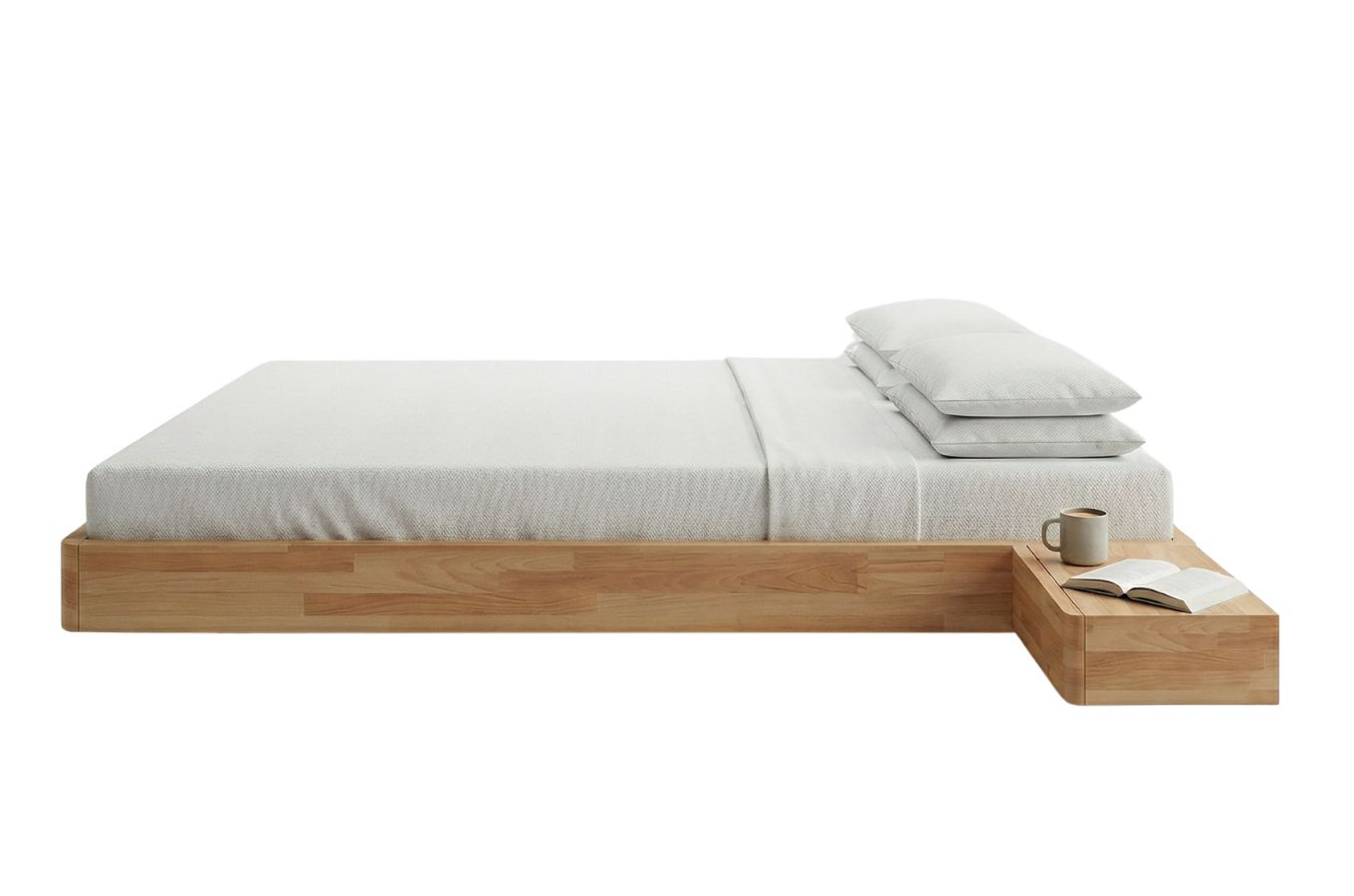 Schwebebett aus Buchenholz Visby LENA FLAT – mit oder ohne Nachttische