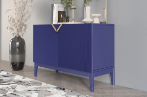 Holzkommode Visby Demi Long 2D / 100,5 Cm / Marineblau