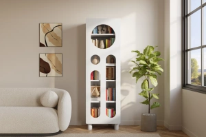 Modernes Regal mit durchbrochenen Fronten Skandica Oko / 60 cm / Weiß