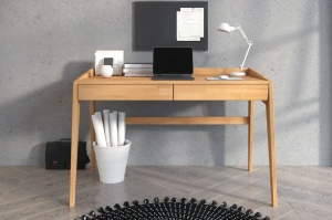 Schreibtisch / Schminktisch mit Schubladen aus Buchenholz Visby Lisa / 125 x 70 cm