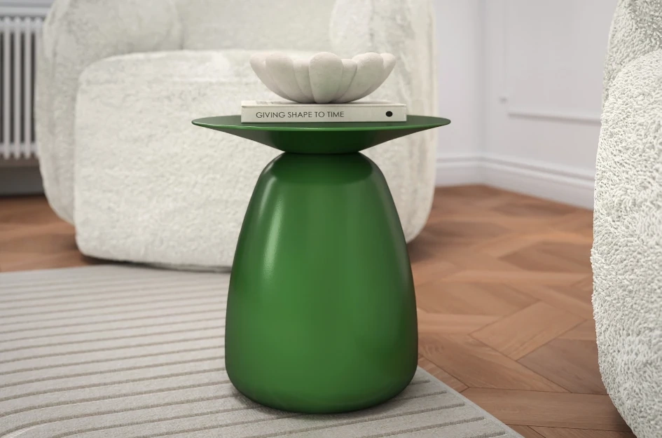 Holztisch Kayani Baobab 34 in verschiedene Farben / Höhe 34 cm / Grün