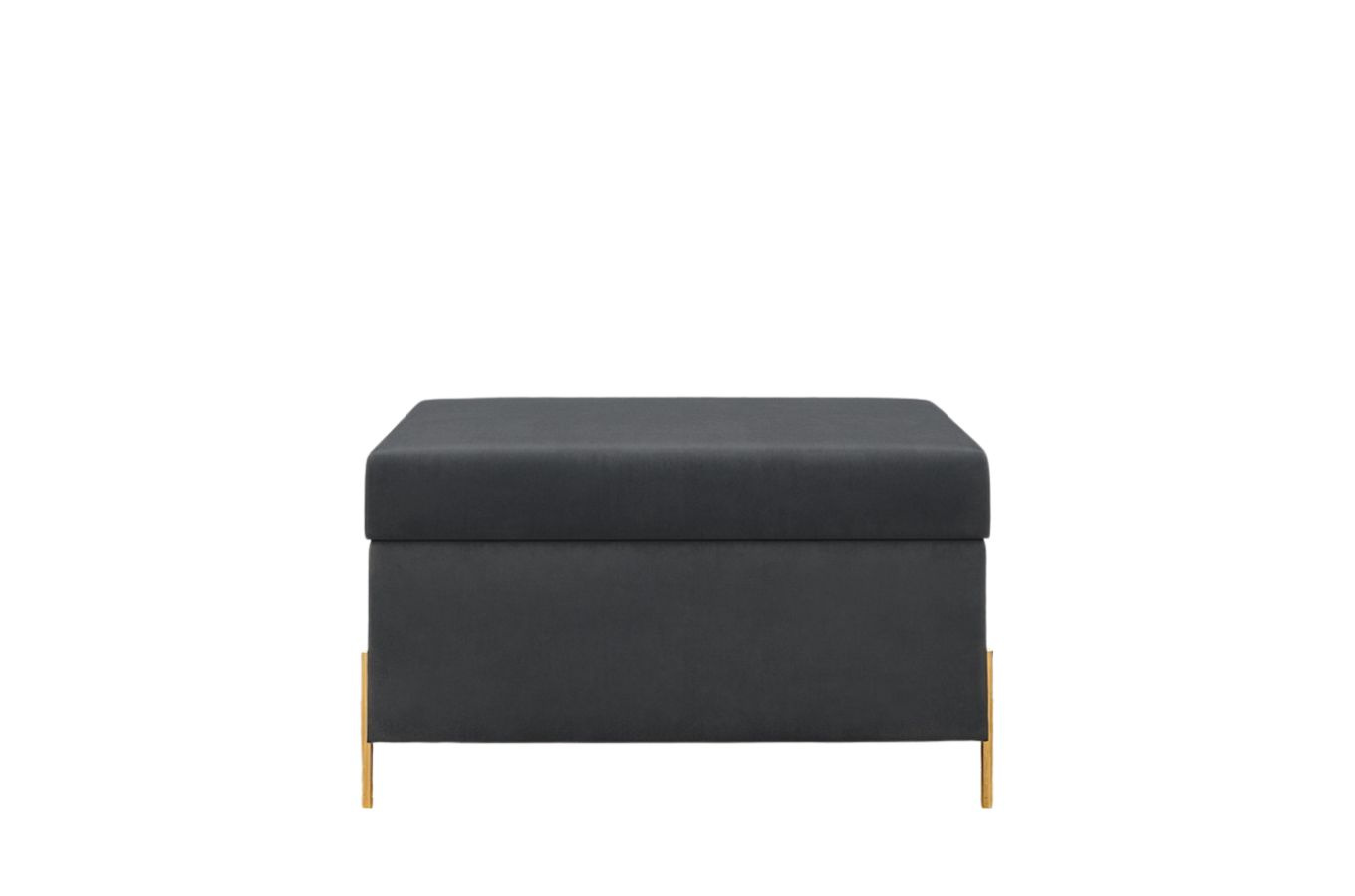 Dancan Borgo Polsterbank Mit Stauraum / Sitztruhe Mit Goldenen Beinen / Fussbank / 80 Cm / Grau