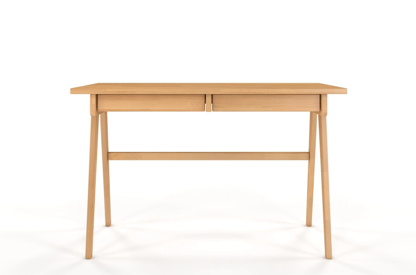 Schreibtisch / Schminktisch mit Schubladen aus Buchenholz Visby Edda / 120 x 65 cm