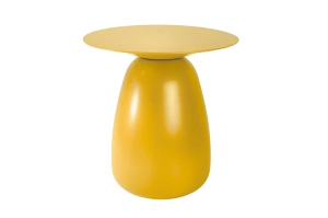 Holztisch Kayani Baobab 34 in verschiedene Farben / Höhe 34 cm / Gelb