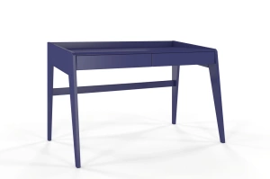 Schreibtisch / Schminktisch mit Schubladen aus Buchenholz Visby Lisa / Marineblau