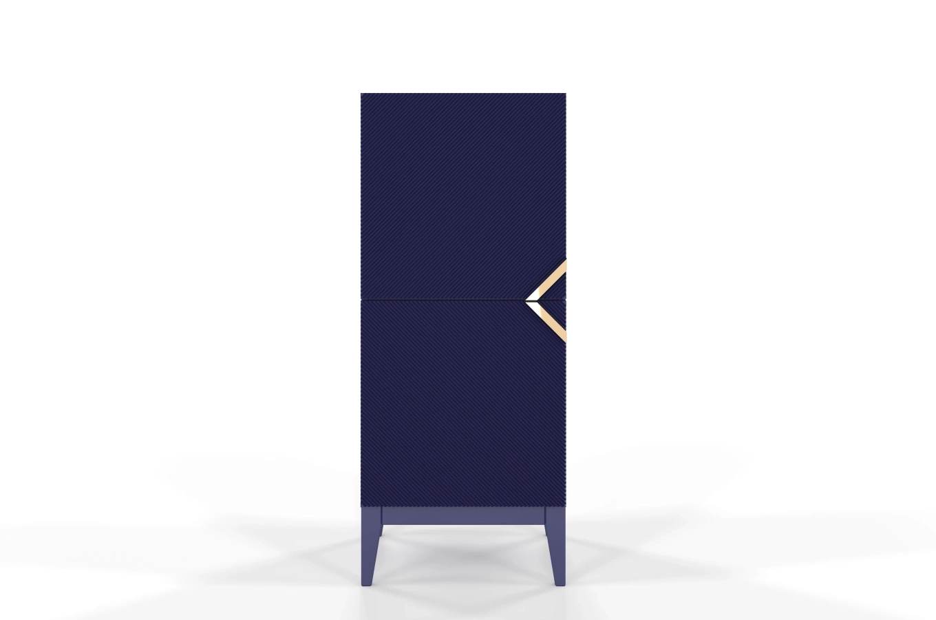 Holzkommode Visby Demi High 2D / 50,5 Cm / Marineblau