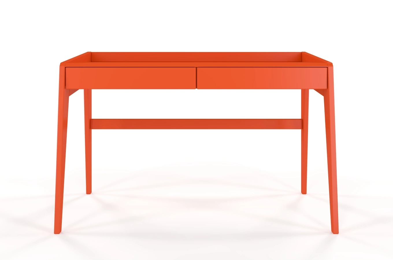 Schreibtisch / Schminktisch mit Schubladen aus Buchenholz Visby Lisa / Orange