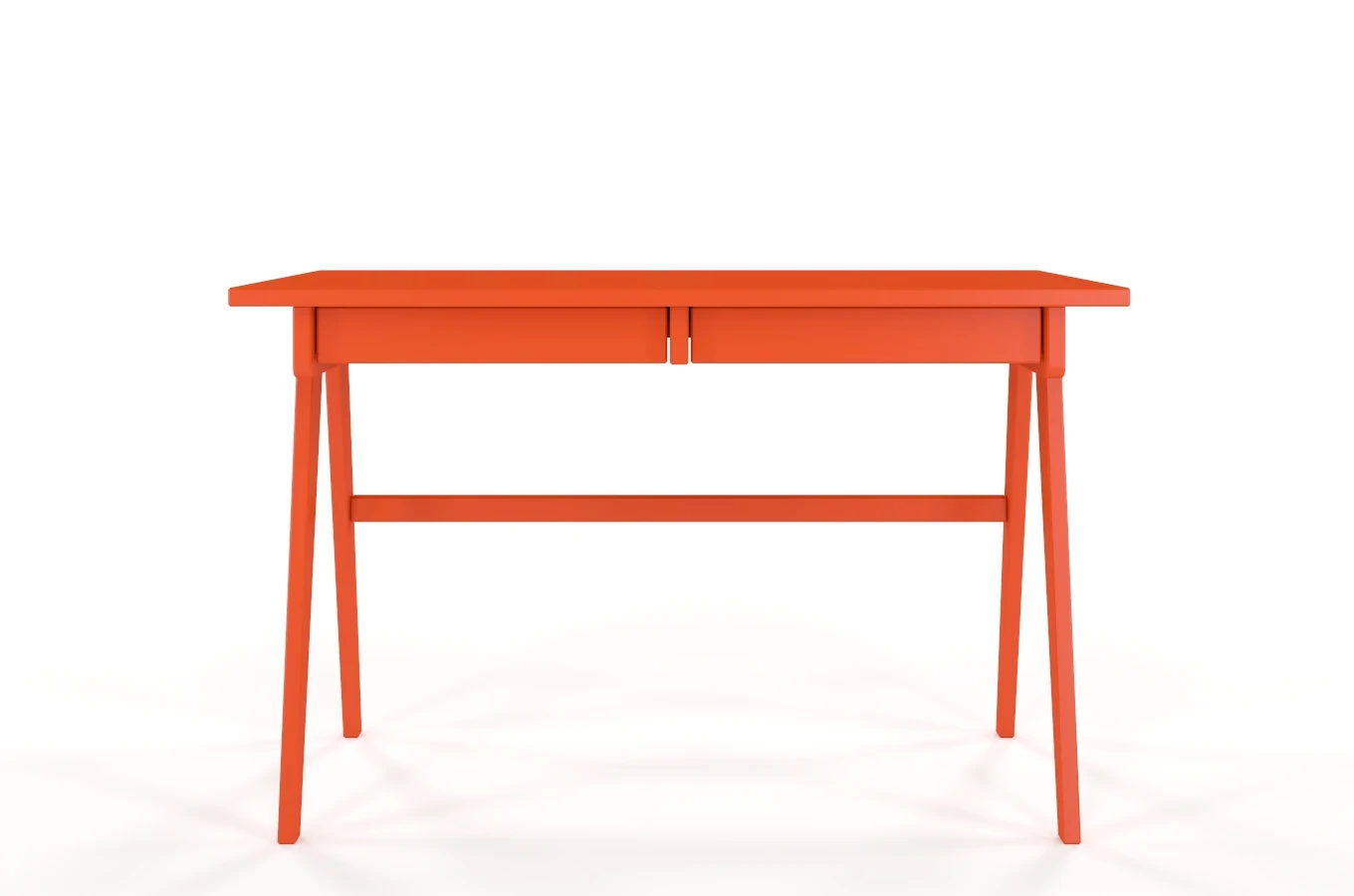 Schreibtisch / Schminktisch mit Schubladen aus Holz Visby Edda / Orange