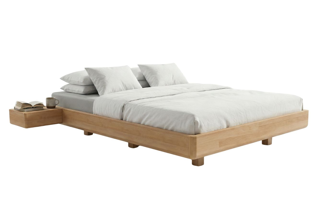 Schwebebett aus Buchenholz Visby LENA FLAT – mit oder ohne Nachttische